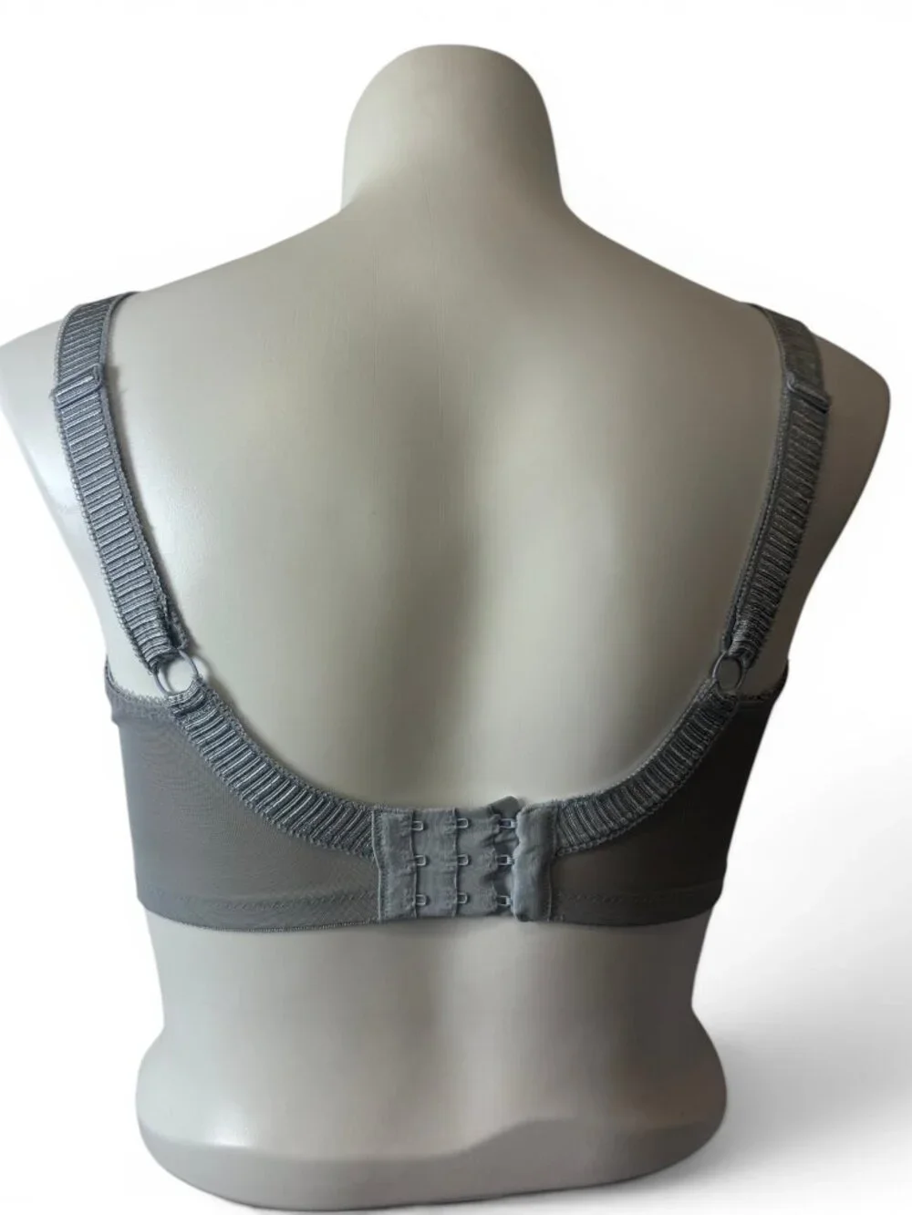 Elomi Underwire Full Coverage Embroidered Bra Blue Gray US 34L UK 34HH